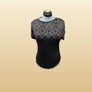 Apt. 9 Black Metallic Top